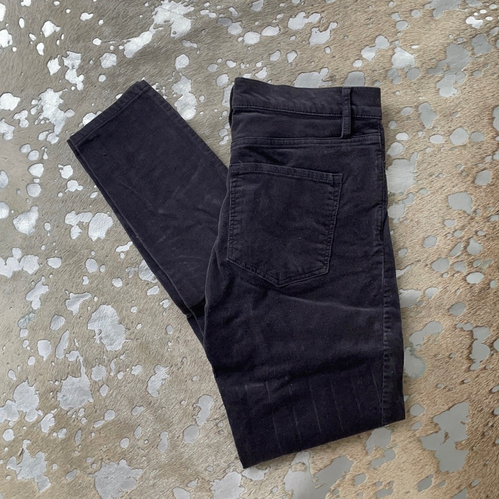 High waisted velvet corduroy skinny pants